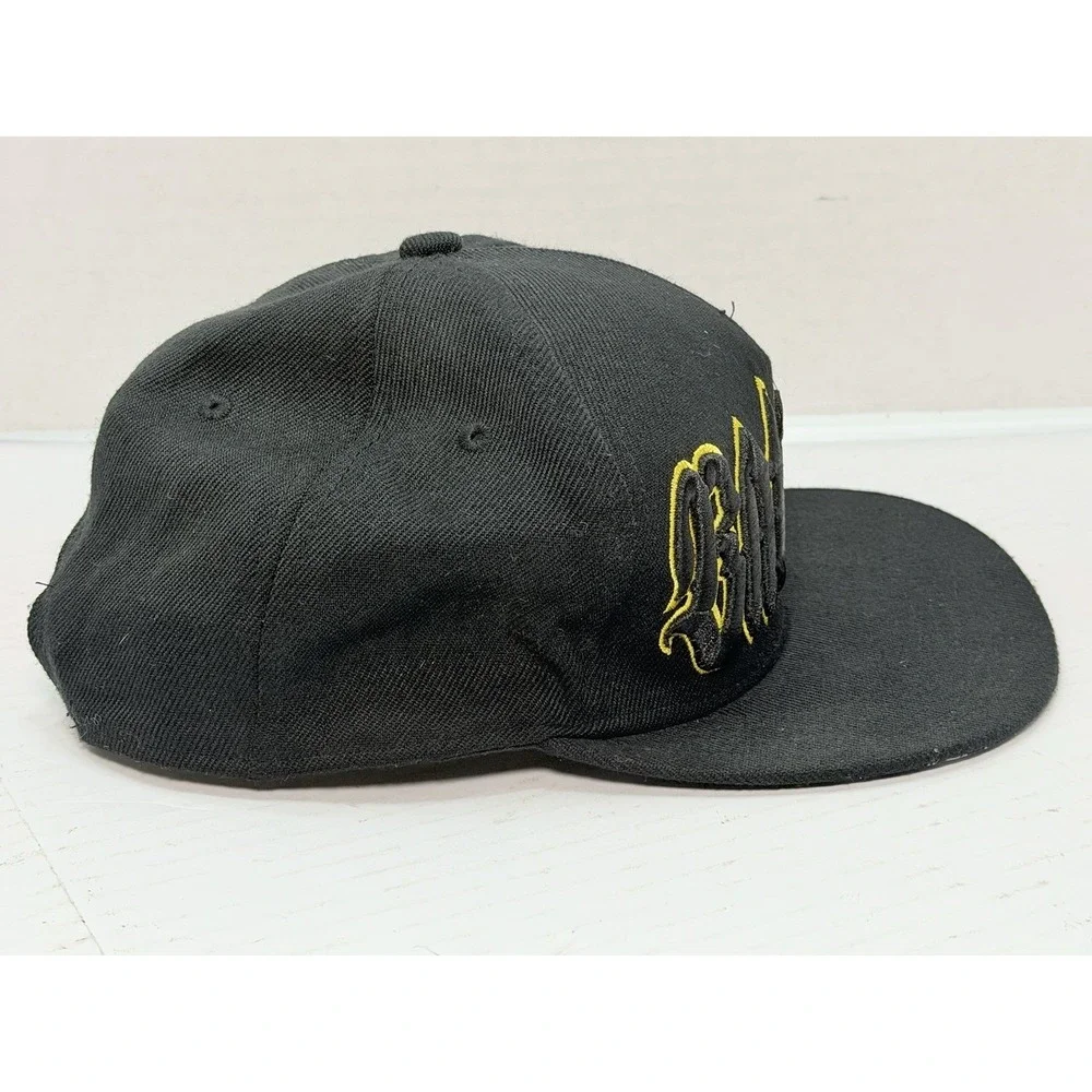 DC Comics Batman Snapback Hat Black‎ Yellow Gothic Logo Cap 2013 Adjustable